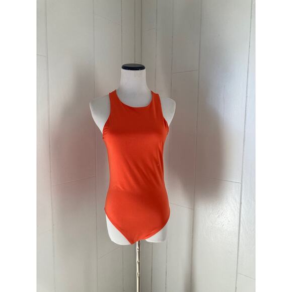 Express Bright Orange Body Suit, Size S - Picture 1 of 6